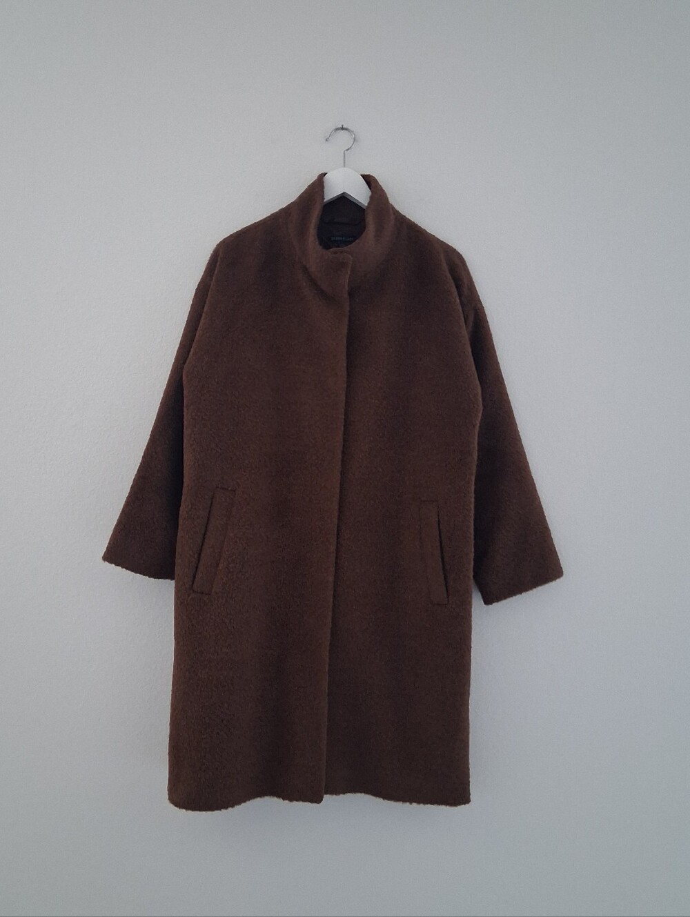 Eileen Fisher Sheared Alpaca Stand Collar Coat - Picture 5 of 16